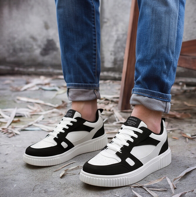 HeightEase — Platform Sneaker with Ribbed Sole