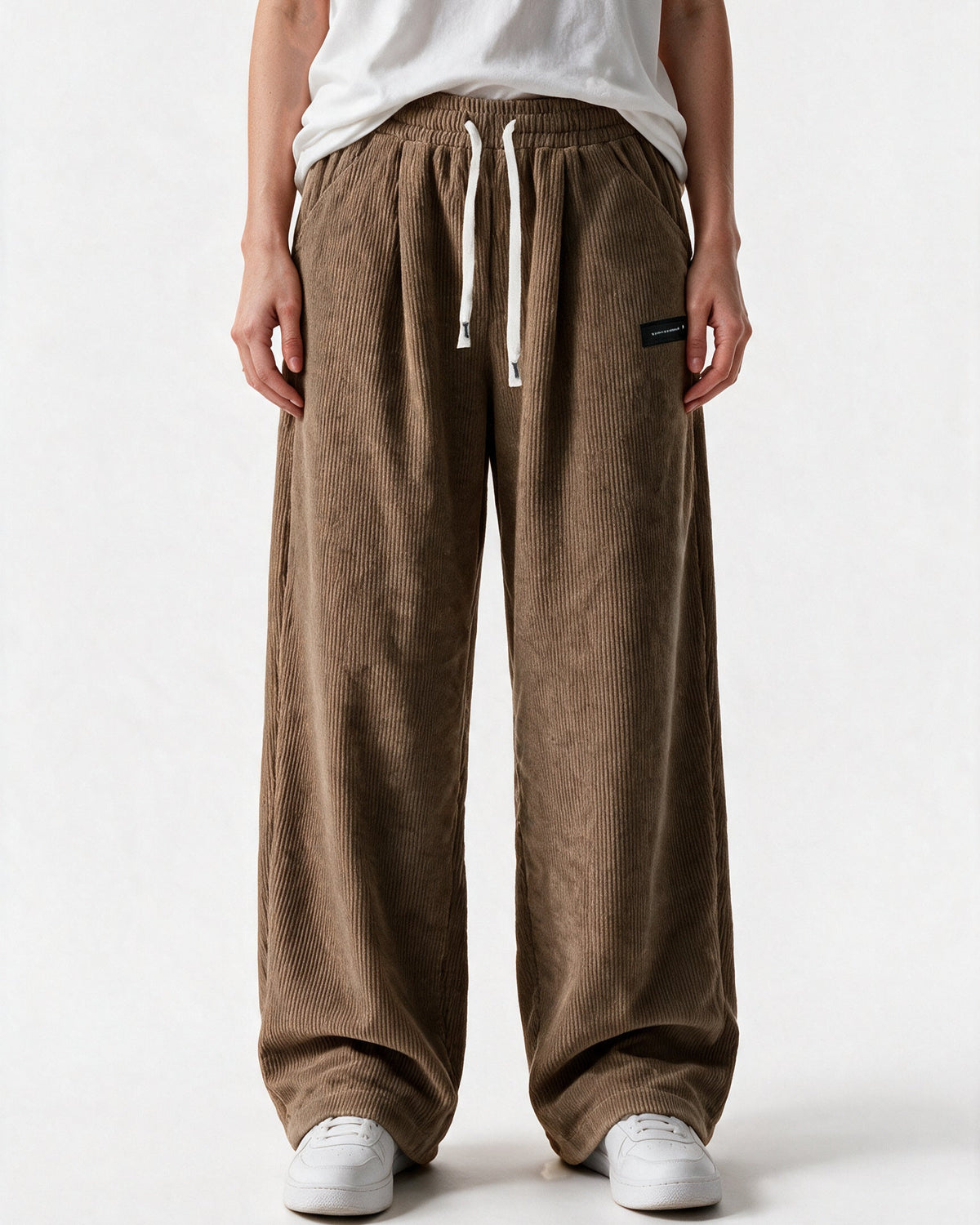 Tilbury wide-leg corduroy pants in Dark Brown