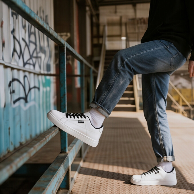 Beckett — Court Sneaker with Contrast Stitching Detail