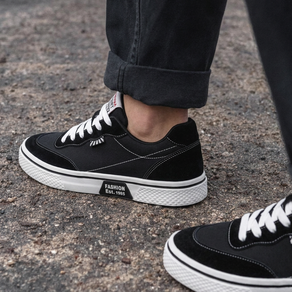 Gripwell — Canvas Sneaker with Waffle Rubber Sole